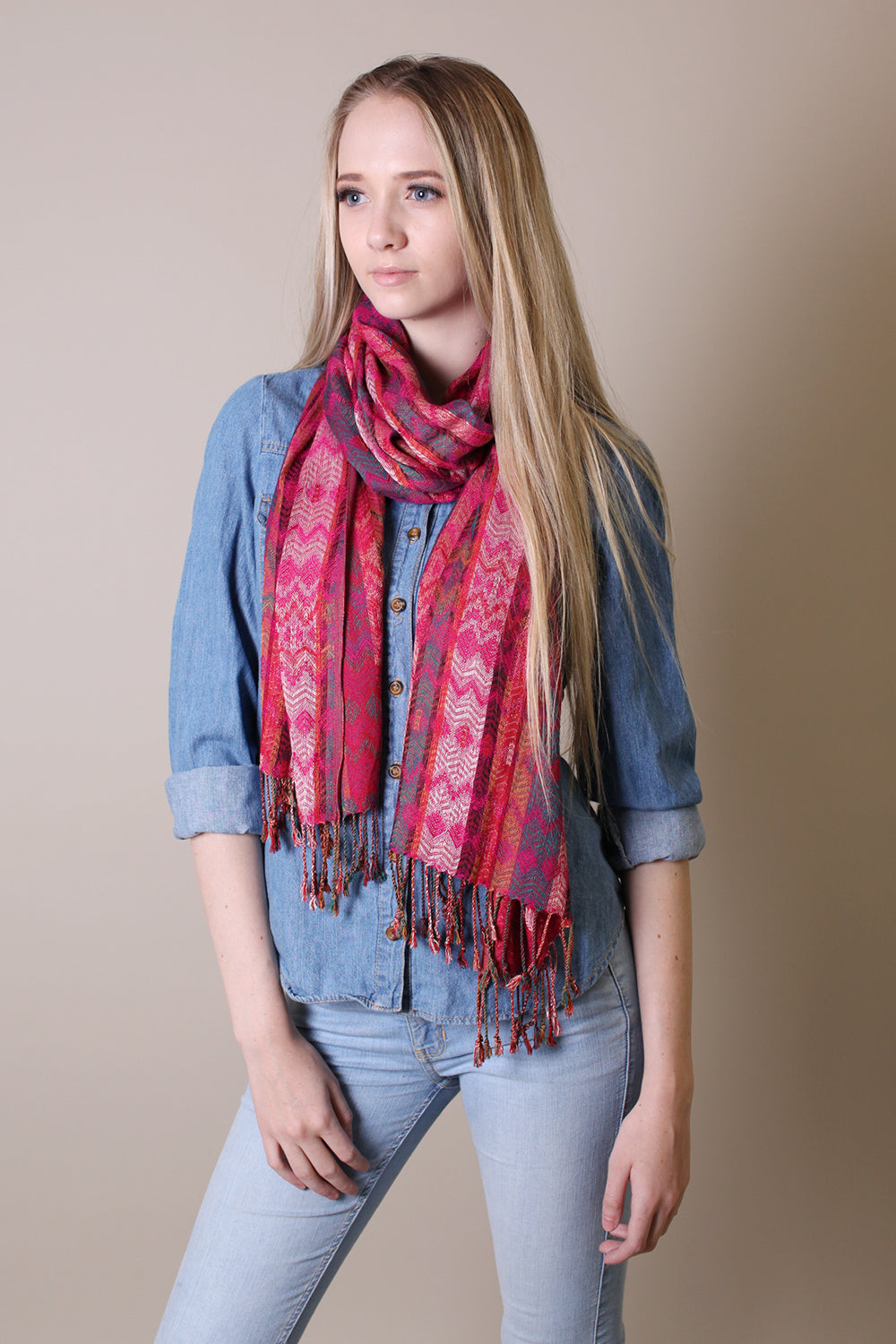 Double-side Racing Horse Jacquard Scarf And Shawl Female